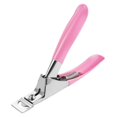 thumbnail image 1 of Cortauñas de punta de uñas postizas de acrílico artificial de acero inoxidable ajustable, cortador, recortador, manicura, pedicura, herramienta de clip afilado para salón (rosa, talla única), 1 of 5