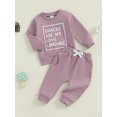 thumbnail image 5 of BemeyourBBs Toddler Baby Boy Girl Spring Fall Winter Outfit Snacks Are My Love Language Sweatshirt And Jogger Pants Set Infant Boys Girls Clothes, 5 of 9