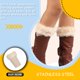 thumbnail image 3 of Qarigey 1 par de calentadores de piernas de piel, accesorio de ropa, funda de calcetín para niñas, al aire libre Medias Beige, 3 of 6