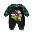 thumbnail image 2 of Conjuntos de pijamas navideños familiares a juego Grinch 2024, pijama de Grinch con parte superior y pantalones de pijama a cuadros, pijama de Grinch para niños y adultos para la familia, 18 Meses, 2 of 4