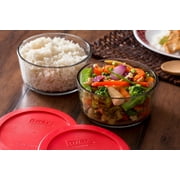 Pyrex Simply Store 4C Glass Food Storage and Baking Container, Set of 2 with Lids
