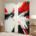 thumbnail image 2 of Manfei Black Red Watercolor Black Out Curtains, Modern Artwork Curtains Pack of 2 (42x63 Each), Teen Kid Adult Bedroom Curtains, Curtains and Drapes Home Decor, 2 of 6