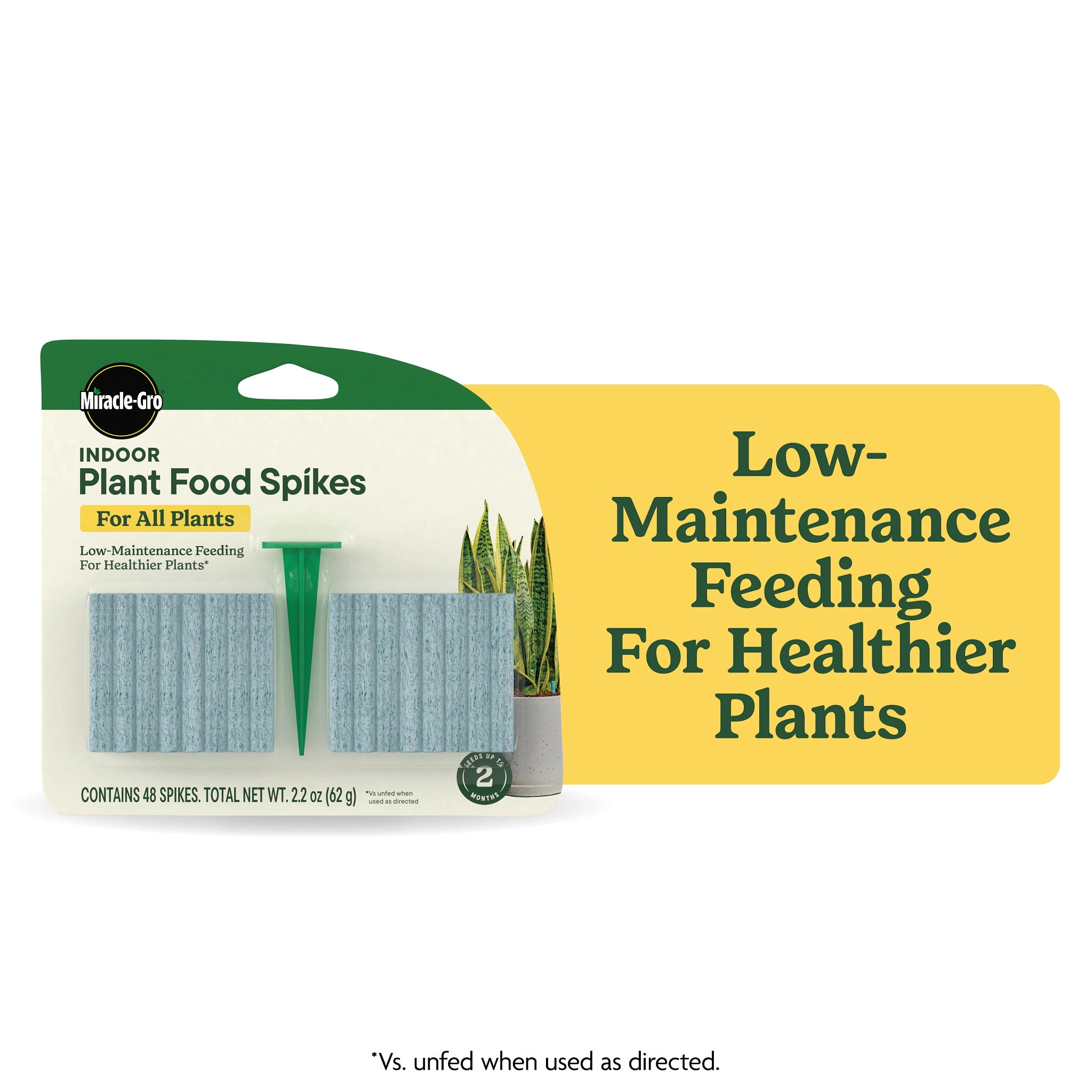 Miracle-Gro, Indoor Plant Food Spikes, 48 Spikes, For All