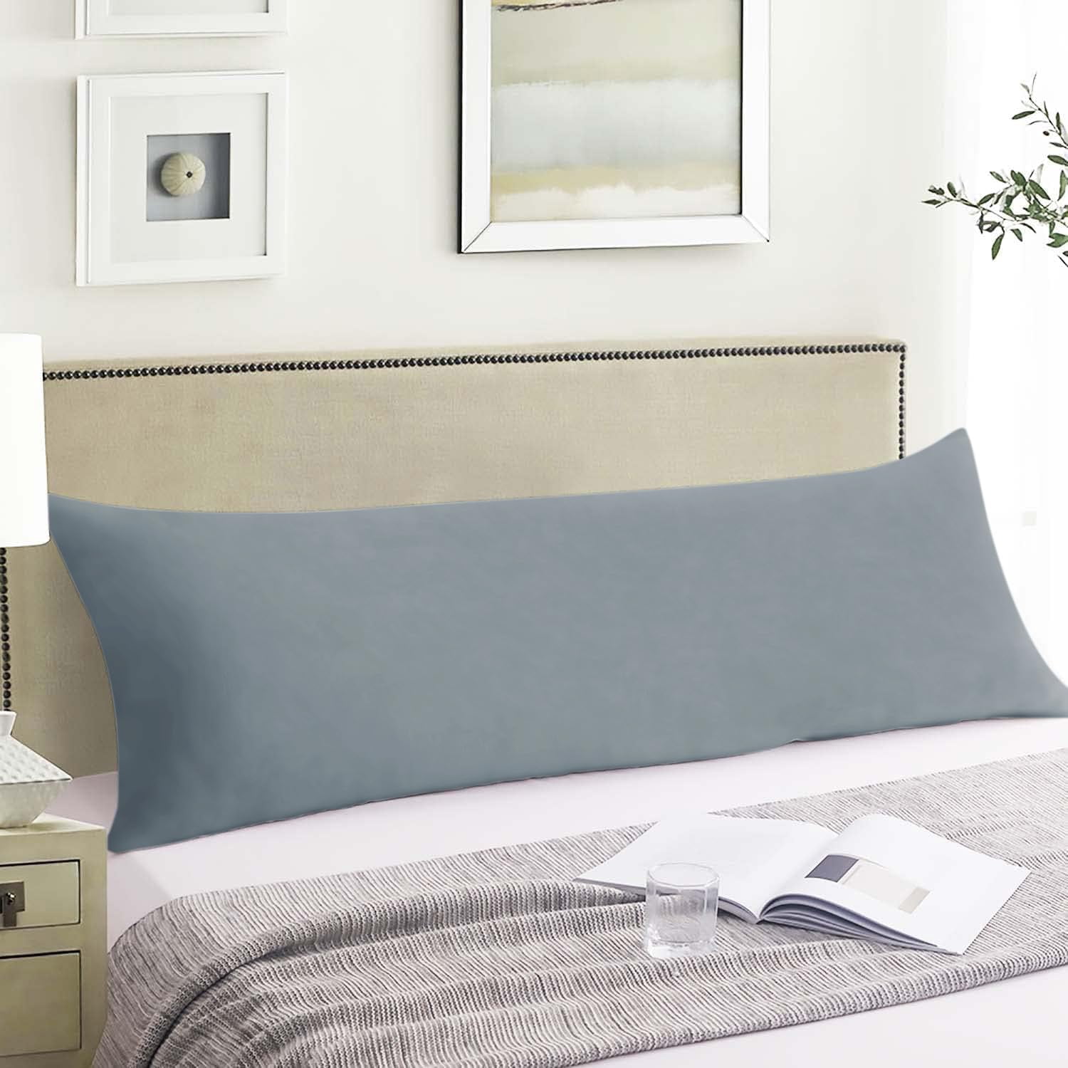 Cotton Body Pillow Insert Cooling Breathable Full Body Pillow for Side Sleepers Soft Long Bed Pillow for Adults 20 x 54 inch