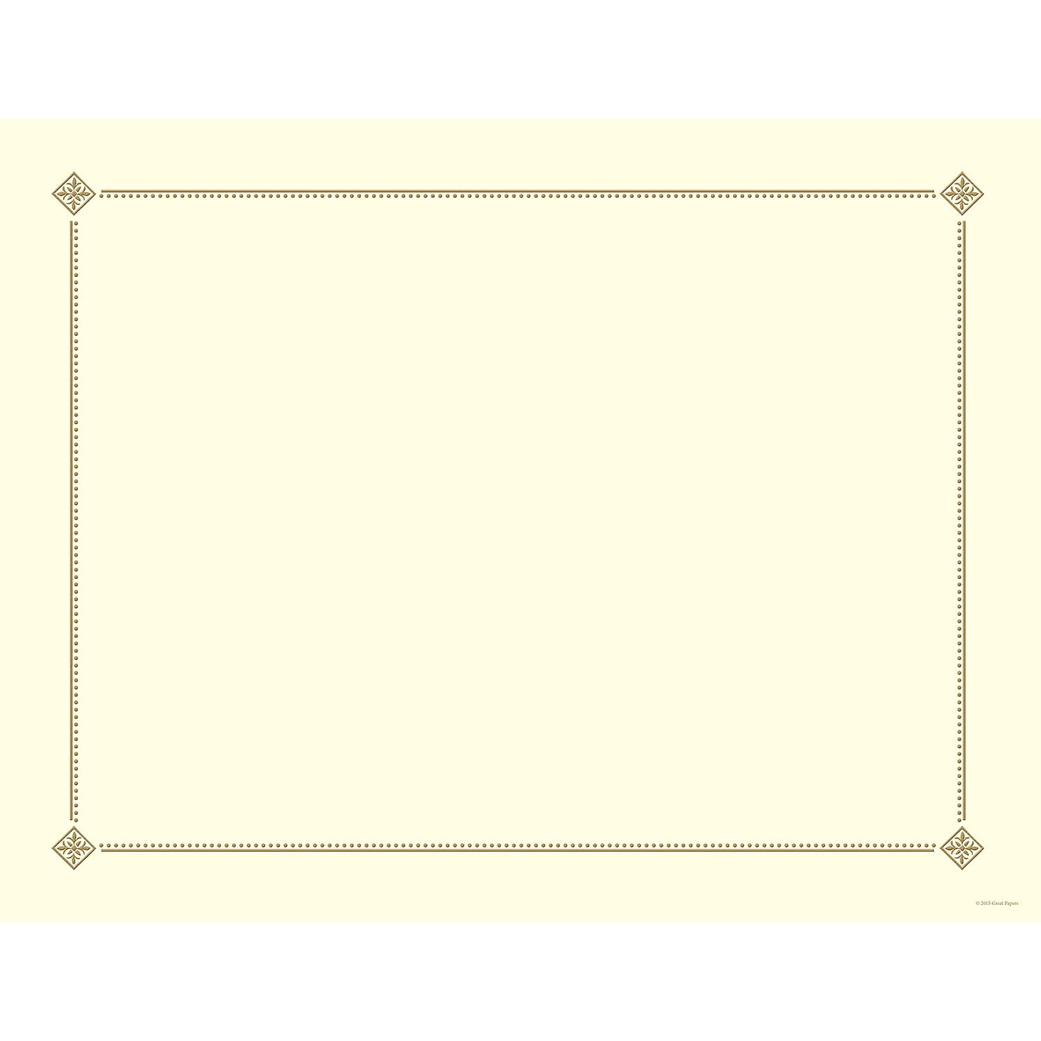 Great Papers Corner Tiles Foil Certificate 12/Pack 2012197