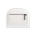 thumbnail image 2 of Semicircle Coin Purse, Portable PU Leather Zipper Coin Purse Mini Change Wallet for Women Small Coin Pocket for Women Credit Card Folded Bills Key Headset Lipstick （White）, 2 of 7