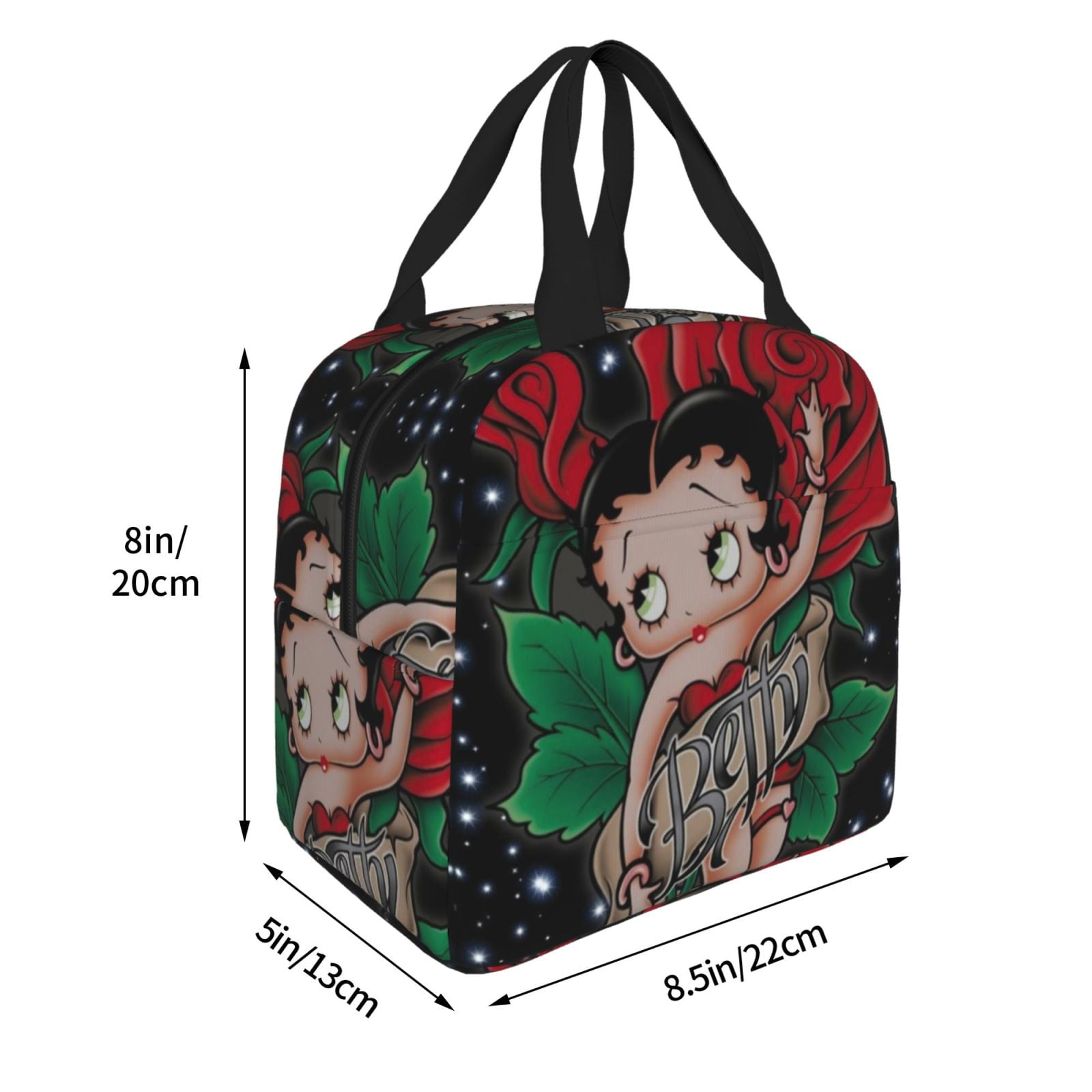 Betty Boop Insulated Lunch Bags Reusable Lunch Box, Cooler Lunch Bag Waterproof Lunch Tote For Picnic Office Work Travel Camping Gifts