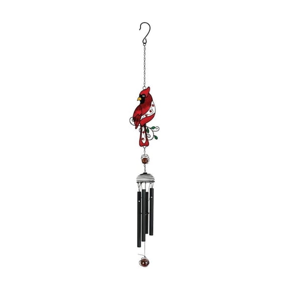 Carson Home 61304 Cardinal Wireworks Garden Chime, 30-inch Length, Glass Marbles, Mesh, Tin, Beads and Faux Gems