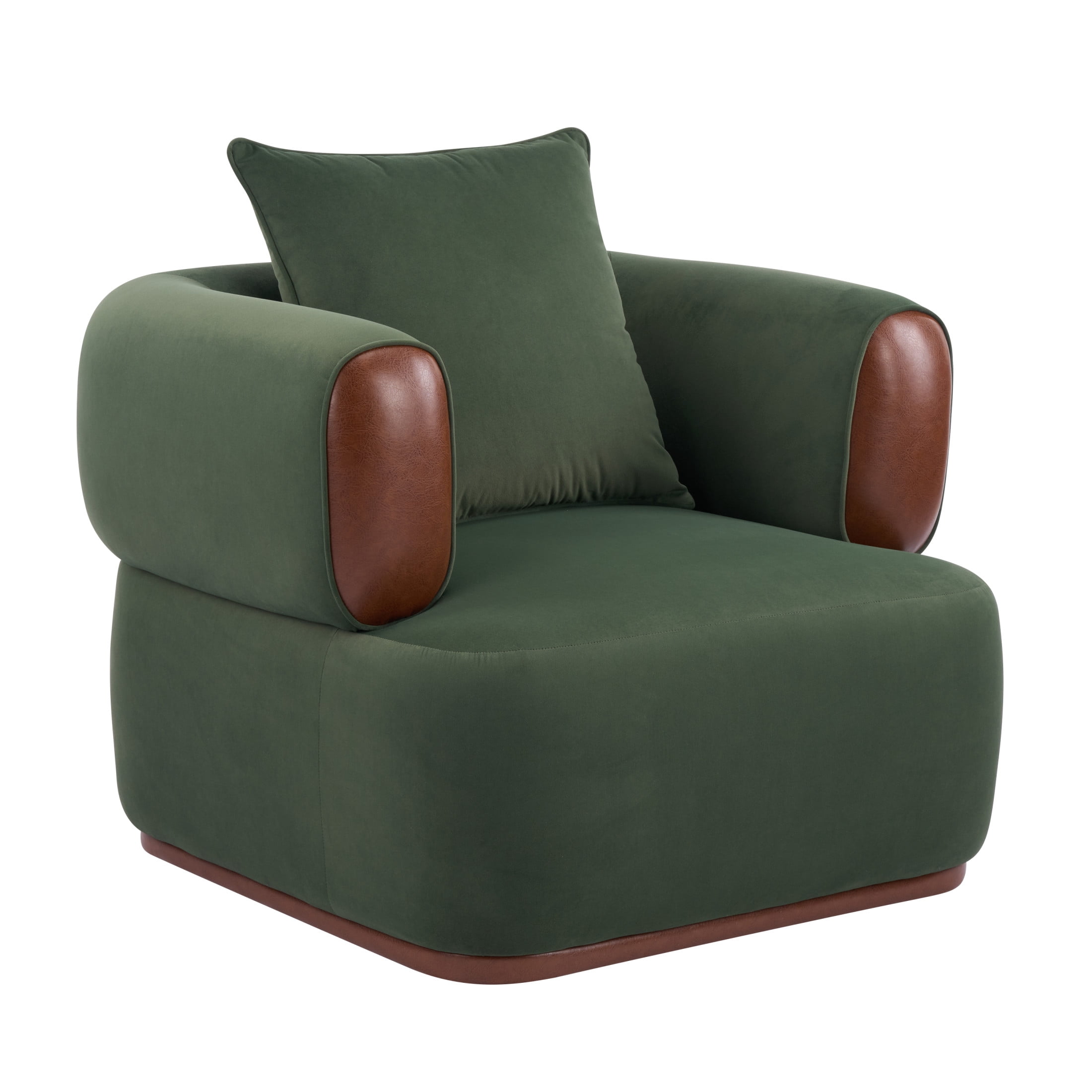 Christopher Knight Home Indoor Armchair with Wrap-Around Back and Accent Pillow, Sage