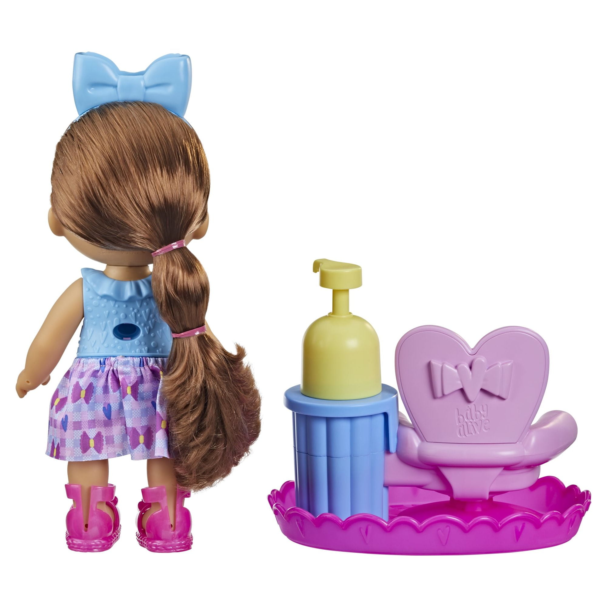 Baby Alive: Sudsy Styling 14-Inch Doll Brown Hair, Green Eyes Kids Toy for Boys and Girls