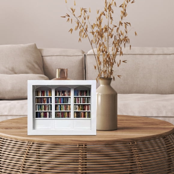 Anxiety Bookshelf Mini Books Shake Your Anxiety Wooden Model for Home Room Decoration