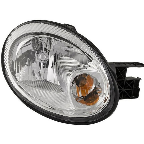 Right Passenger Side Headlight Assembly - LMB - Bright Bezel - Compatible with 2003 - 2005 Dodge Neon (From 5/12/2003) Without Headlamp Level System 2004