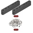 thumbnail image 3 of Uxcell 20 Pcs Flat Straight Brackets, 135mm x 5mm Iron Brace Plate with Screws Flat Straight Brace Brackets Flat Mending Plates Repair Fixing Joining Brackets for Wood Furniture, Black, 3 of 6