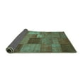 thumbnail image 2 of Ahgly Company Indoor Square Patchwork Turquoise Blue Transitional Area Rugs, 6' Square, 2 of 4