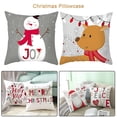thumbnail image 5 of Funda de almohada con diseño de tema navideño, cremallera oculta, poliéster, funda de cojín para sofá, decoración del hogar, 5 of 5