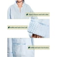 thumbnail image 5 of PAVILIA Womens Housecoat Zip Robe, Fleece Zip Up Front Robe Bathrobe, Plush Warm Zipper House Coat Lounger for Women Ladies Elderly with Satin Trim, Pockets, Long - Light Blue (Small/Medium), 5 of 10