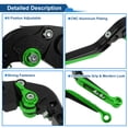 thumbnail image 2 of Palancas de freno y embrague cortas y largas únicas para Honda Rebel/CMX 500/300 2017-2021, palanca de freno ajustable de aleación de aluminio, mango negro extremo verde, 2 of 5