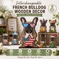 thumbnail image 3 of Interchangeable Magnetic Cat Wooden Desk Decor, Seasonal Animal Tabletop Stand with Swap Hats for Farmhouse Home Office Tiered Tray, 3 of 9