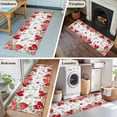 thumbnail image 5 of Valentines Love Heart 2'x6' Runner Rugs for Hallway Kitchen Bedside Non Slip, Eucalyptus Red Love Heart Grey Plaid Entryway Rug Runners with Rubber Backing, Long Carpet Runner for Laundry Room, 5 of 8