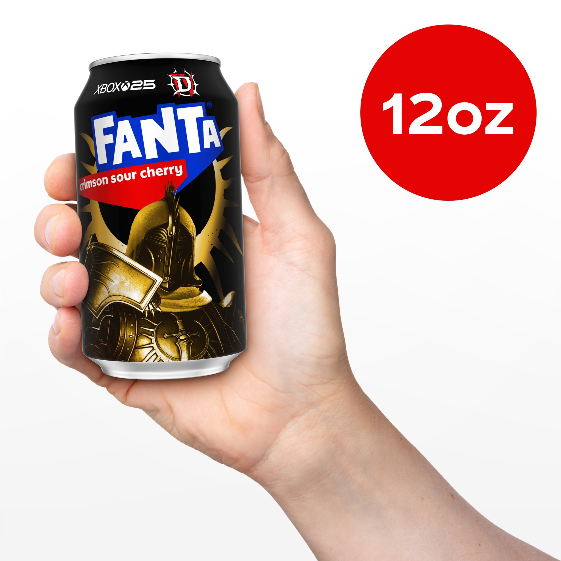 (2 pack) Fanta Crimson Sour Cherry Soda Pop Fridge Pack Cans, 12 fl oz, 12 Pack