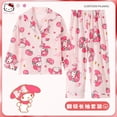 thumbnail image 1 of Conjunto de pijama de manga larga para niños, pijama de dibujos animados de Anime Sanrioed Cinnamoroll Melody Kuromi, ropa de dormir para el hogar, Kawaii, para primavera, 1 of 5