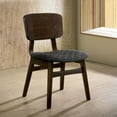 thumbnail image 2 of Solid Wood and Fabric Side Chairs with Fin Style Legs ,Pack of Two, Gray and Brown, 2 of 2