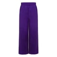 thumbnail image 3 of Sholeno Boys Girls Praise Dance Palazzo Pants Church Worship Satin Wide Leg Trousers Liturgical Bottoms Purple 6, 3 of 7