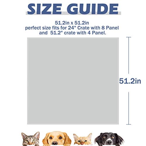 Fits 24 Crate with 8 Panel Half Mesh Half Shaded Type Light Blocking Breathable Shade Kennel Cover EXPAWLORER Dog Crate Cover for Outdoor and Indoor 