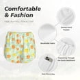 thumbnail image 6 of Xecao's Tree Palms Lemon for a double-layer running short for women, perfect for gym, tennis, and more, featuring a convenient pocket., 6 of 9