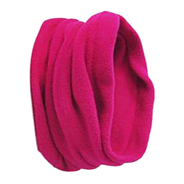 Bufanda unisex de invierno de forro polar para el cuello, bandana facial, mascarilla, braga de cuello circular cálida Rosa roja