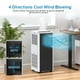 thumbnail image 4 of Adoolla Aire acondicionado portátil de 8000 BTU, aires acondicionados unidad de aire acondicionado interior compacta de enfriamiento rápido 3 en 1, kit de escape para montaje en ventana, modos de seca, 4 of 5