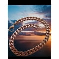 thumbnail image 3 of 11 inch Solid Copper bracelet CB651G - 1/4 of an inch wide., 3 of 7