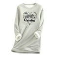 thumbnail image 3 of Jinhomg Casual Sherpa Lined Sweatshirts for Women Cute Heart Letter Print Sleepwear Tops Fall Winter Warm Cozy Long Sleeve Fleece Lined Loungewear White S, 3 of 6