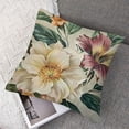 thumbnail image 7 of Shiartex Pillow Cover Roses, Vintage Gold Burgundy Flowers Leaves Decorative Square Pillowcases 2pcs Cushion Cover for Sofa Bedroom Home Car Office White, 7 of 7