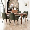 thumbnail image 6 of YOUNIKE Set of 2 Dining Chairs, Modern Minimalist Style, Soft Cushioned Kitchen Chairs, Armless Side Chairs, High Back Chairs, Dark Green, 6 of 12