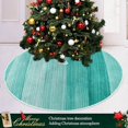 thumbnail image 6 of GZHJMY Teal Mint Green Wood Christmas Tree Skirt 48" Large Christmas Tree Mat Xmas Holiday Home Party Decor, 6 of 6