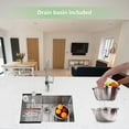 thumbnail image 2 of 32 Inch Kitchen Sink for Single Bowl,Undermount Kitchen Sink Stainless Steel Sink 16 Gauge Kitchen Sinks with Accessories, Easy Drain and Low Noise 32" x19" x10" (Brushed Nickel), 2 of 8