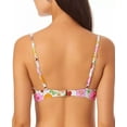 thumbnail image 3 of California Waves Junior's Printed Underwire Bralette Bikini Top Swimsuit White Size X-Large, 3 of 3