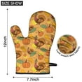 thumbnail image 6 of Cute Oven Mitts,Happy Thanksgiving Turkey Fall Leaves Pumpkin Oven Mitt 2-Pack Set,Kitchen Gloves for Oven,Heat Resistant Oven Mitts 7.7"x12", 6 of 7