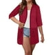 thumbnail image 4 of Tops de otoño para mujer,Cárdigan de encaje para mujer, blusa holgada de manga 3/4 y cuello en V, tejido suave para estar en casa, sopatenor, 4 of 8