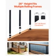 thumbnail image 4 of KFFKFF 125 Pack Deck Balusters, 3/4 in Square x 26 in Long Aluminum Railing Spindles, Hollow Metal Stair and Deck Balusters with Connectors and Screws, Suitable for Decks, Porches, and Stair Railings, 4 of 9