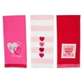 thumbnail image 4 of Contemporary Home Living Love Hearts Embroidered Valentine's Day Dishtowels - 28" - Pink and Red -, 4 of 7