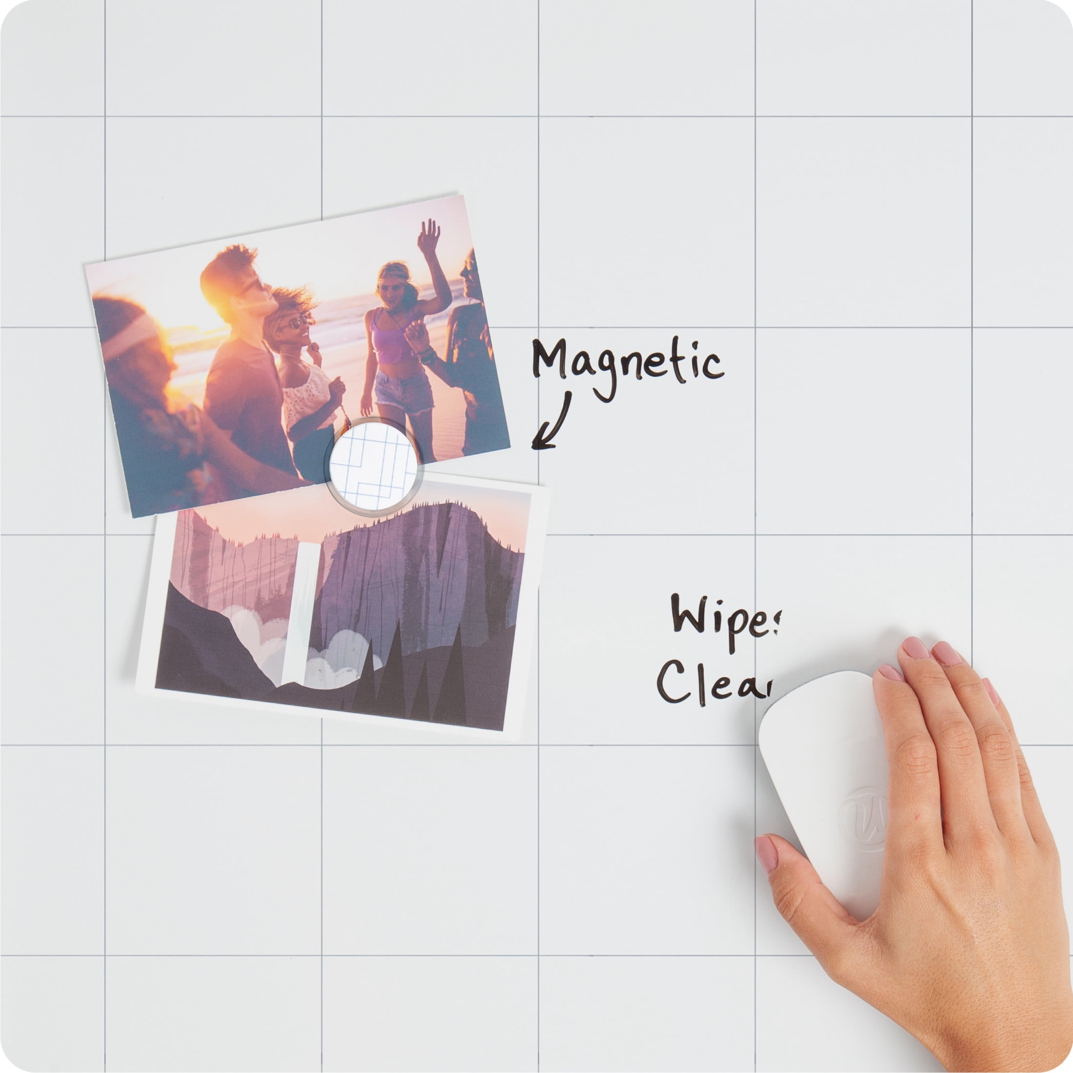 U Brands 23 x 17-inch Magnetic Dry Erase Calendar Board with Black Wood Frame