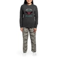 thumbnail image 4 of CafePress - Cicadas Just A Girl Who Loves Cicadas Entomology - Women's Long Sleeve Charcoal Gray Pajamas, 4 of 7