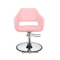 thumbnail image 3 of Salon Styling Chair RICHARDSON for Beauty Salon Furniture, Pink Seat Silver Base, 3 of 4