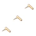 thumbnail image 1 of ZLight Stereo Plug Adapter Headphone Splitter Digital Cameras Audio Cable 90° Converter Accessories for Smartphone Microphone Gold 3Set, 1 of 6