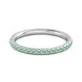 thumbnail image 2 of 0.40Ctw Natural Emerald Stackable Women Valentines Day Gifts Ring Gift Her 925 Sterling Silver, 2 of 3