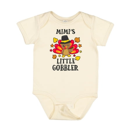 

Inktastic Mimis Little Gobbler with Turkey and Leaves Gift Baby Boy or Baby Girl Bodysuit