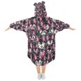 thumbnail image 2 of BZSMCE Wearable Blanket Hoodie Fashion Delicate Blossom Lines Home Wear, 2 of 7
