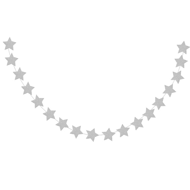 Advancent Paquete de 6 estrellas colgantes de papel con brillo extrafino, adornos colgantes, suministros para fiestas, decoraciones para el hogar del Día Kits de decoración para fiestas Tipo 2 Advancent HA059431-02